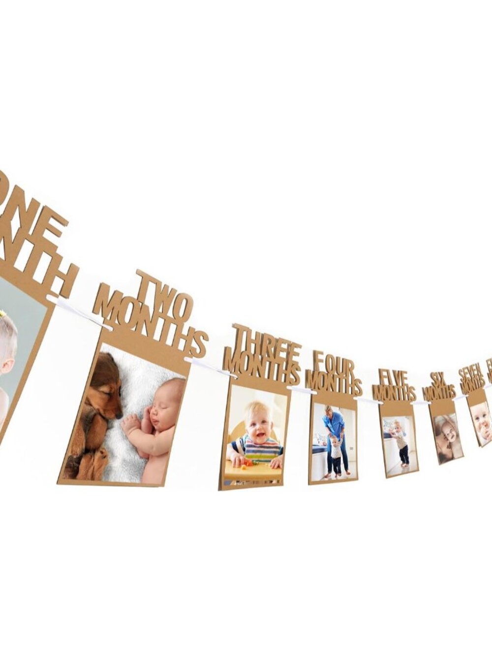 1st Birthday Baby Photo Banner for Newborn 12 Month Photo Prop Monthly Milestone